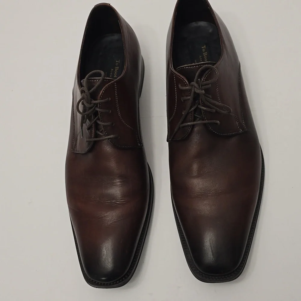 To Boot New York Italy Men's Dress Oxford Shoes Brown Ombre Leather Size 13